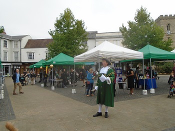 Town cryer at the event