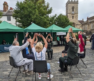 Seated dance session