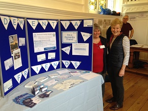 Dementia Friendly Abingdon Stand with two of the dementia-friends-scheme organisers, Susan and  Olga