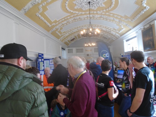 The crowds near our stand at some times during the day
